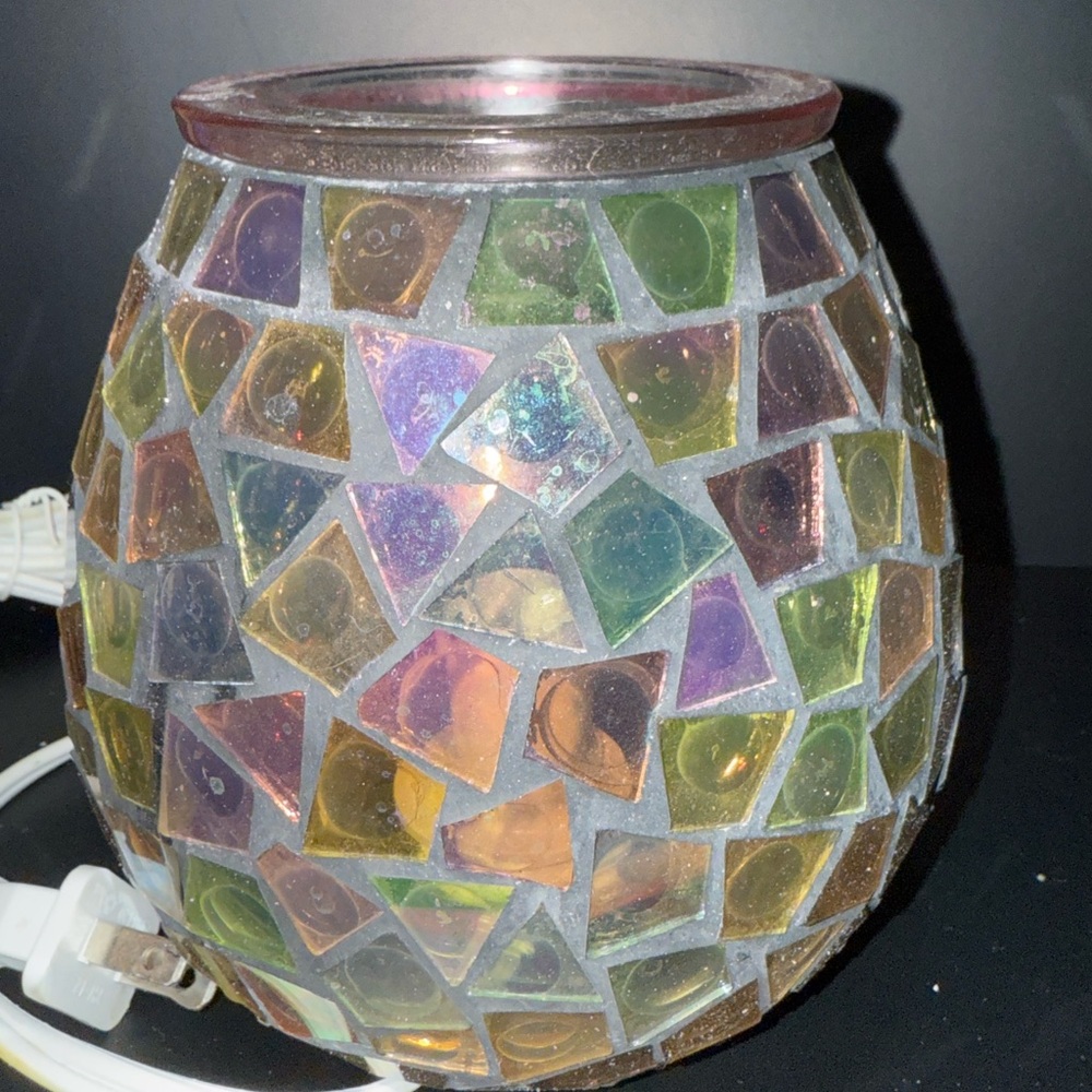 Scentsy Iridescent Mosaic Electric Warmer - Purple, Green, Gold